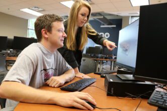Students get hands-on in the Sonoco Institute's Esko packaging supply chain computer lab