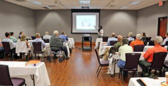 Marzieh Motallebi addresses the audience at the recent Carbon Market for South Carolina workshop.