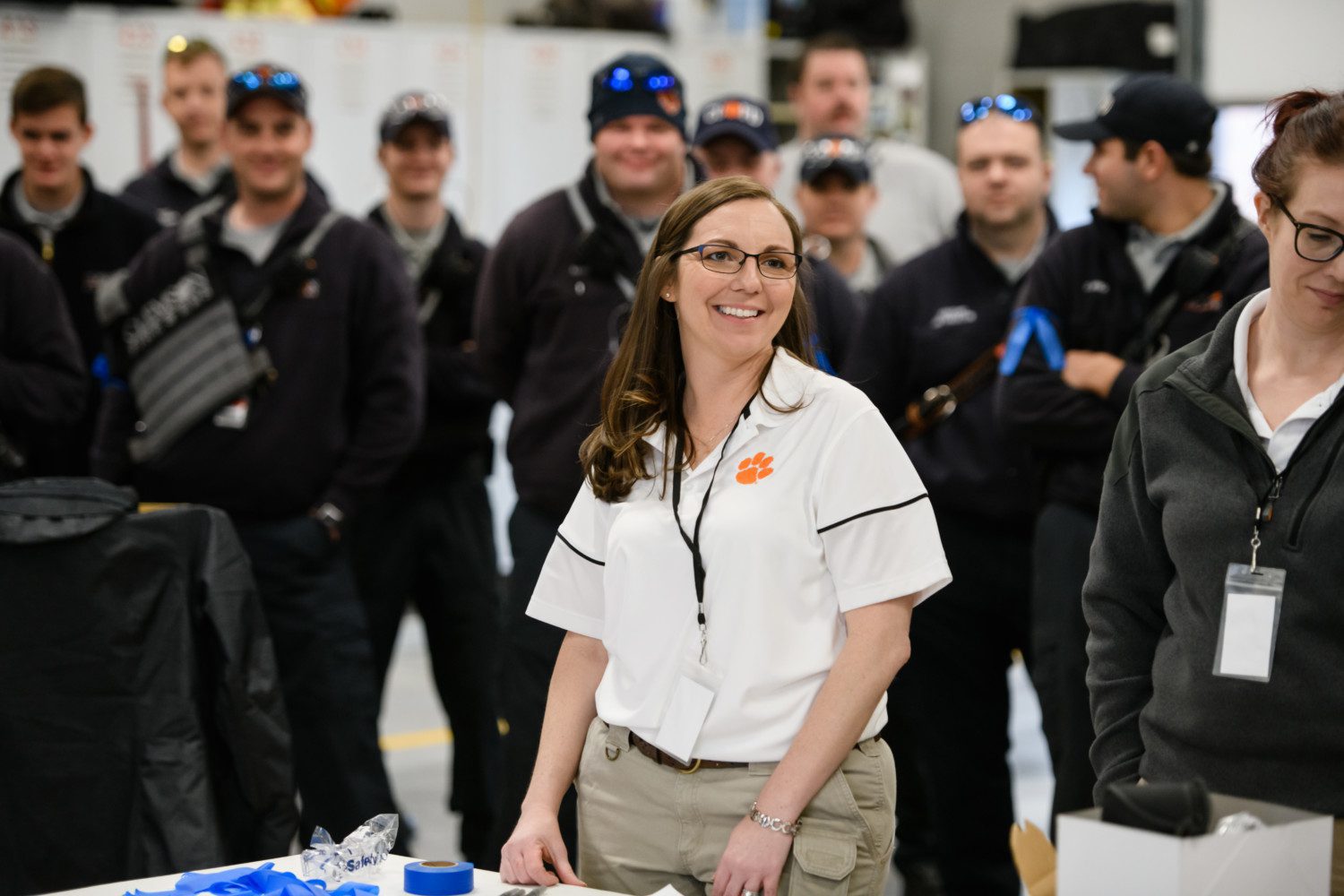 Director of Emergency Management Sarah Custer at a Clemson University exercise in March 2019