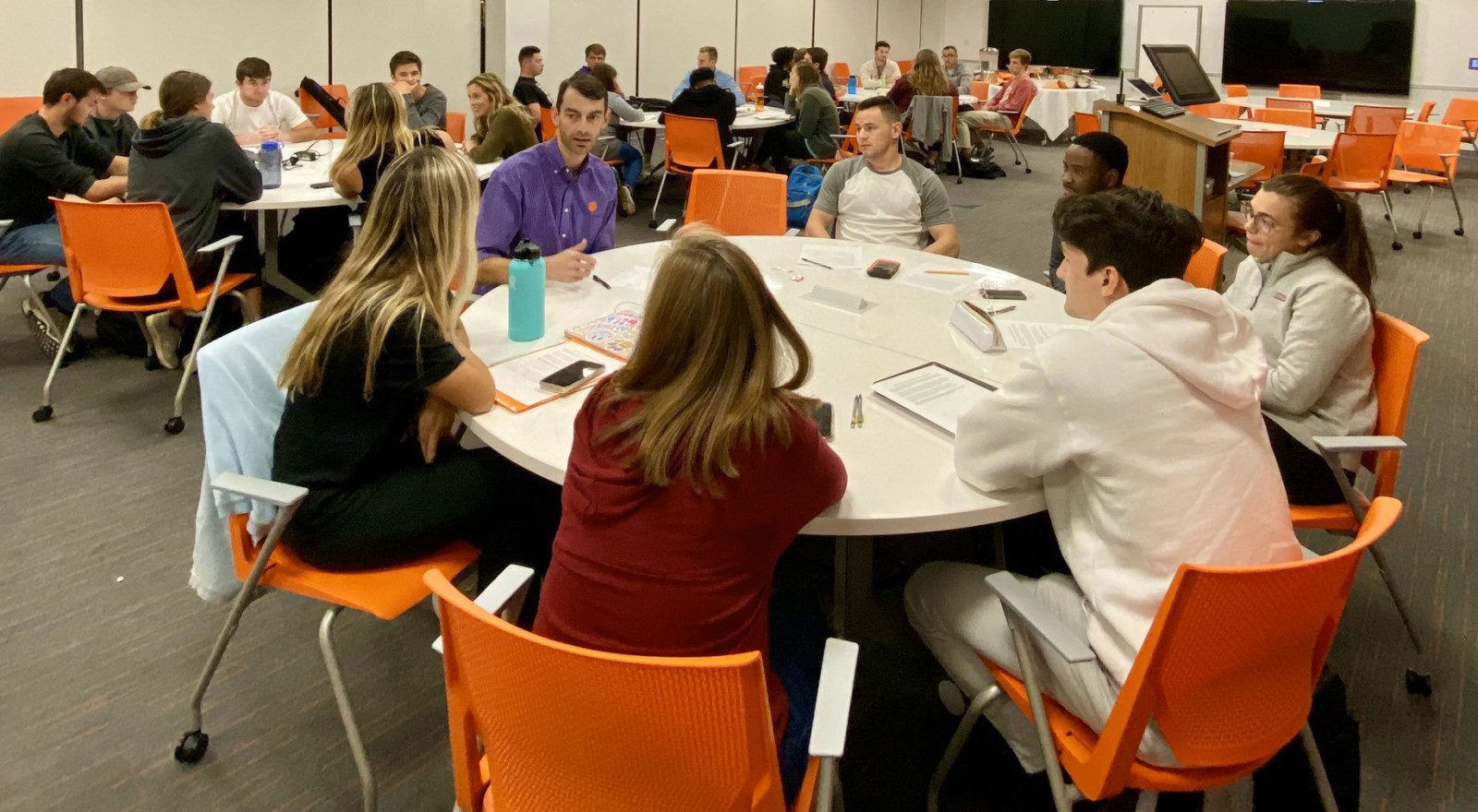 Students participate in Hayek Center's civil discourse workshop