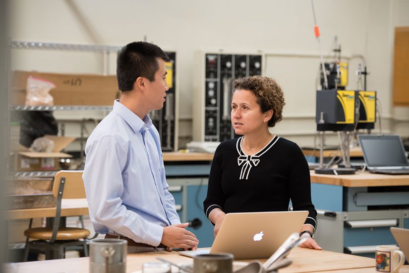 Eksioglu and Chen in lab