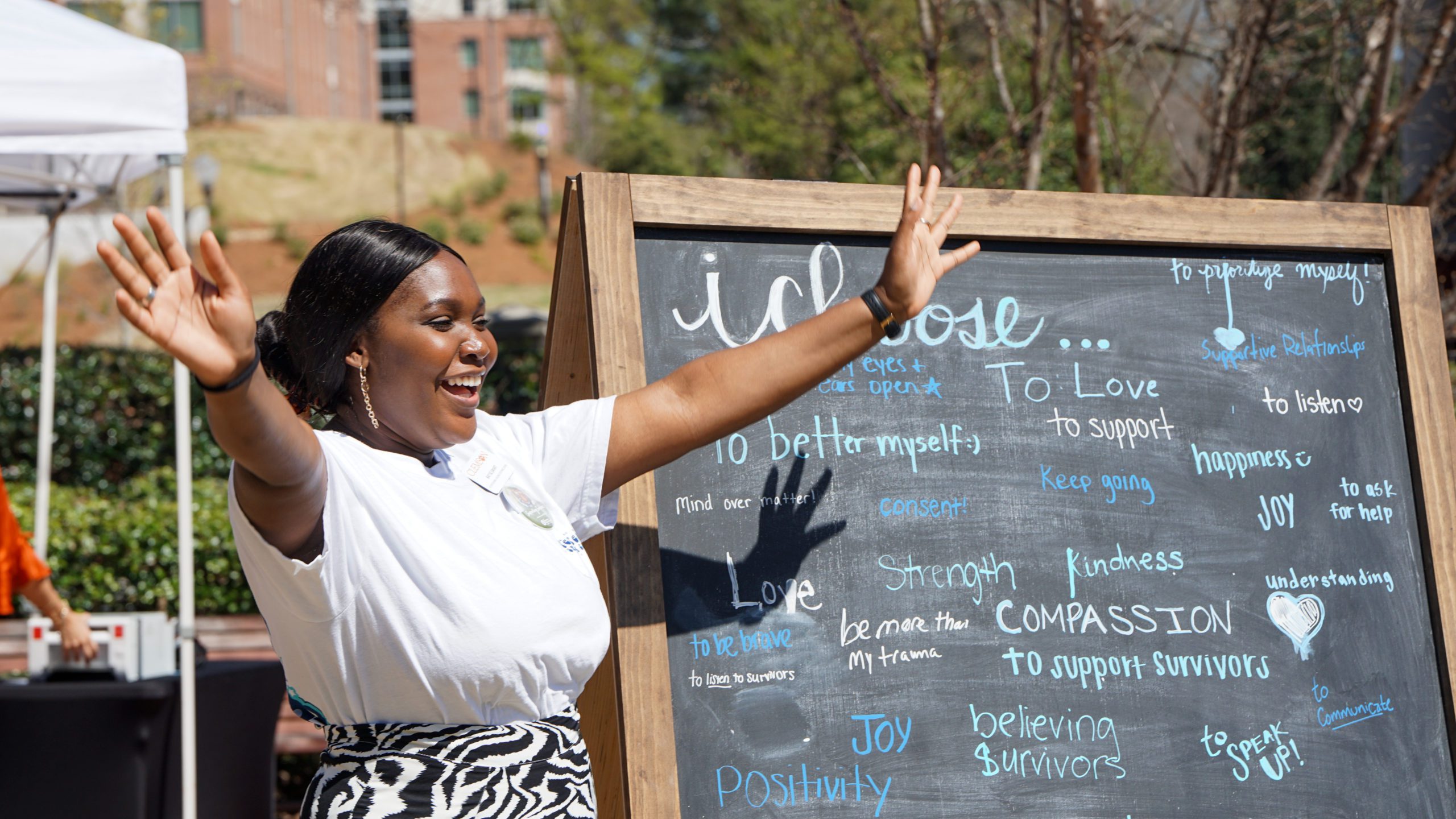 Bat'sé Smart speaks to students during YES Fest in Spring 2022