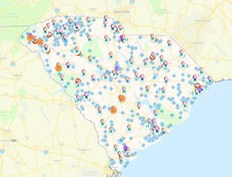 Clemson College of Behavioral, Social and Health Sciences South Carolina Food Map
