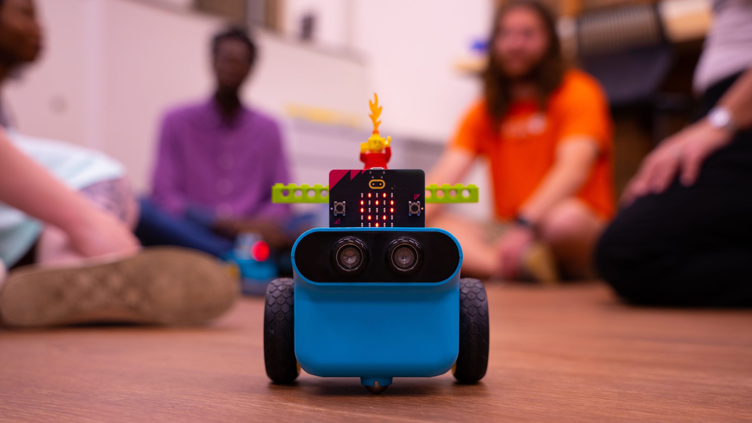 A robot is staring at you.