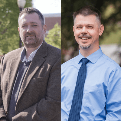 Jody Cripps, left, and Stephen Fitzmaurice, right