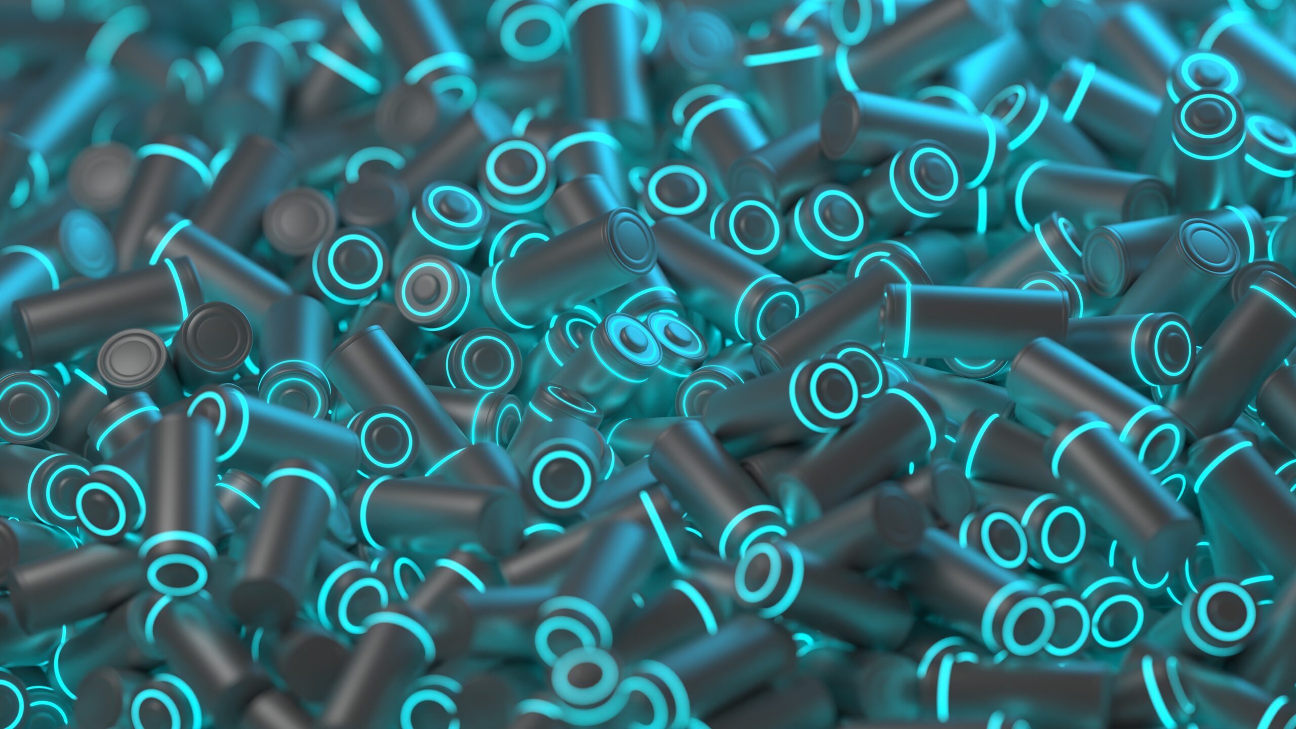 3-D artist rendering of lithium batteries