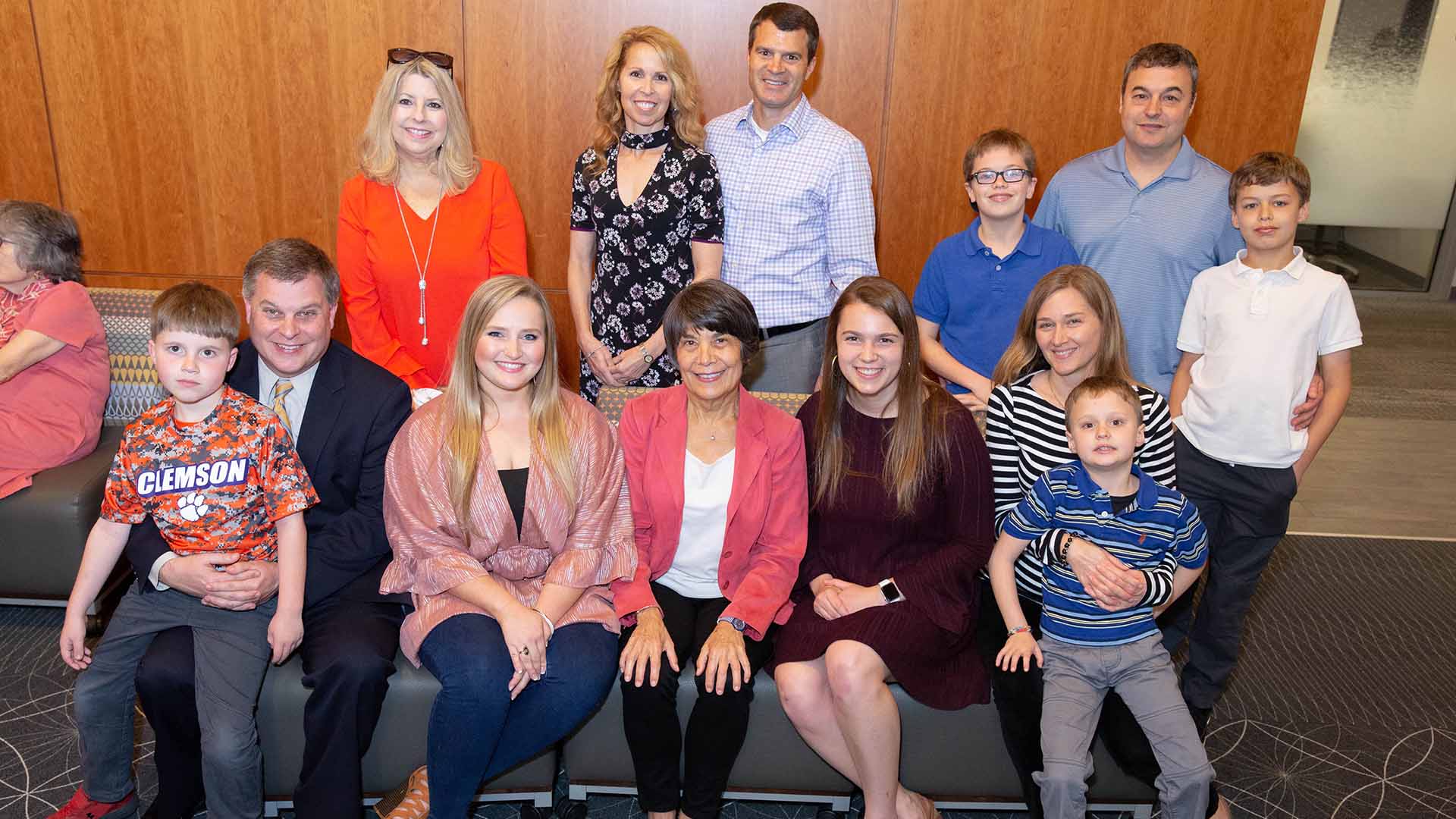 A group of people posing together for a photo.