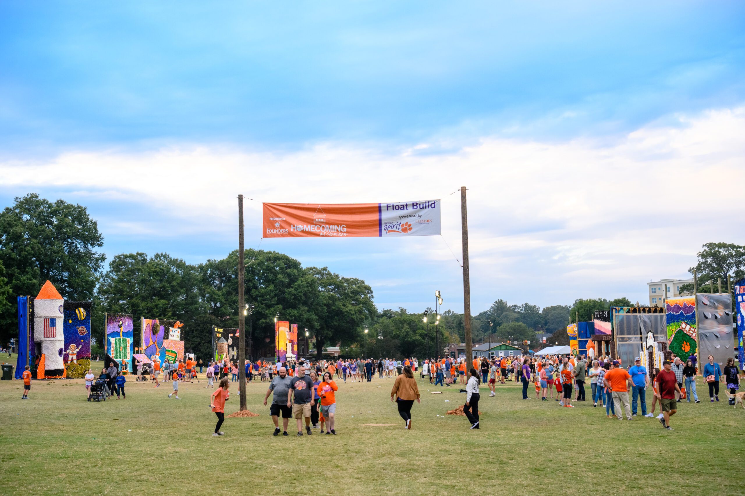 Bowman Field at Clemson University during 2023 Homecoming