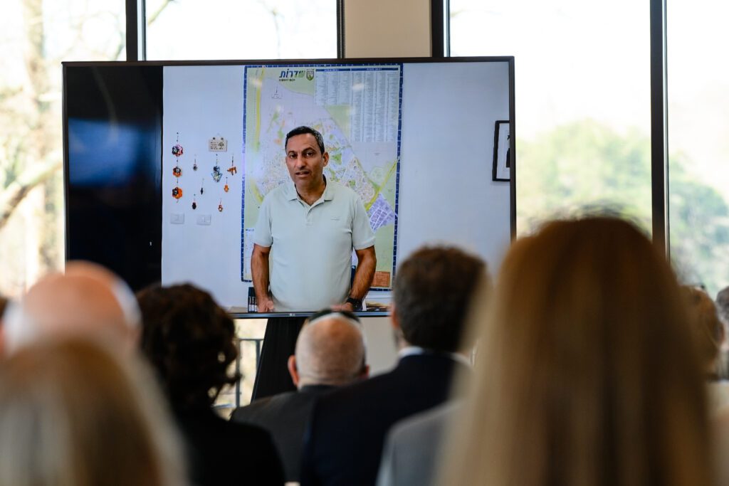 Sderot Israel Mayor Alon Davidi could not attend the meeting in-person, but spoke about the importance of the Clemson-Israel partnership via recorded message.