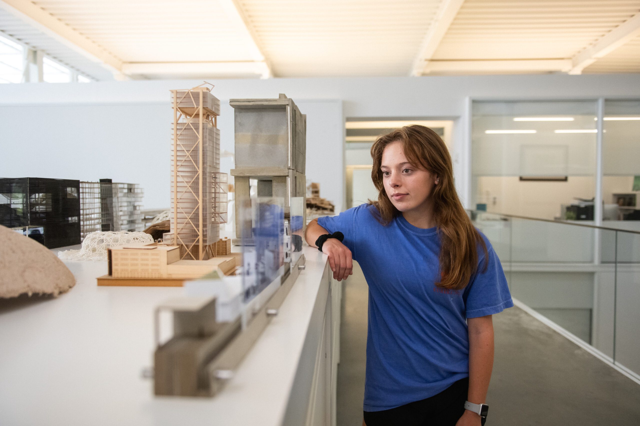 Faith Kosior examines an architectural model