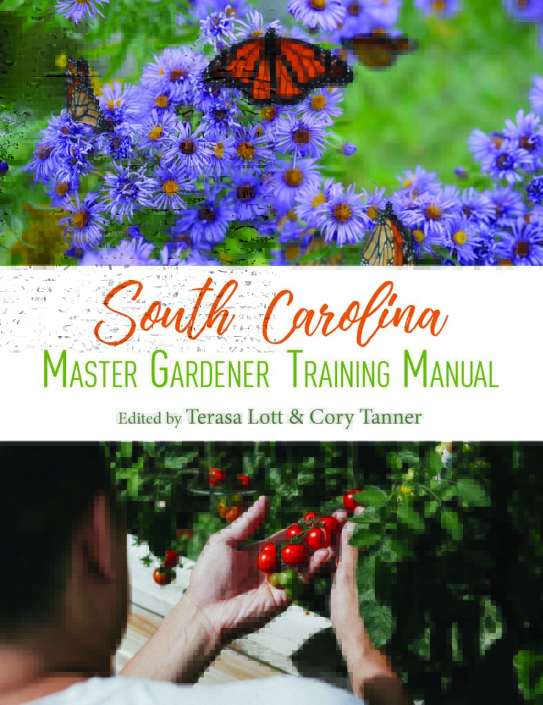 The cover of the South Carolina Master Gardener Training Manual featuring photos of flowers and vegetables